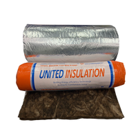 Matériau d'isolation thermique ignifuge conforme à la norme australienne AS1530.1, couverture en laine de verre de 65 mm avec feuille d'aluminium
