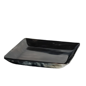 100% plateau en corne naturelle forme carrée tasse à café plateau de service indien décoré à la main plateau en corne de buffle - Product Image 4