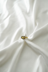 Anillo Vermeil de oro de 18 quilates de diseño único, zafiro Esmeralda, circonita, piedras preciosas, forma de Baguette, pavé CZ, patrón ovalado de moda, plata - Product Image 3