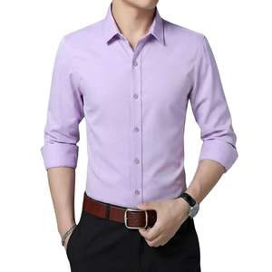 Camisa de Vestir Azul Medio para Hombre, Formal, de Negocios, para Trabajar, Corte Entallado, Manga Larga, Azul Rey, Camisa de Oficina con Botones, Profesional - Product Image 3