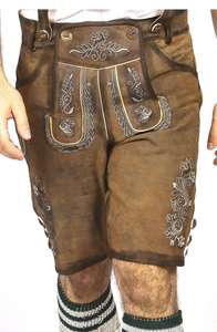Shemax Trachten Shorts pour hommes Lederhosen Shaded Grey OEM Custom New Bavarian Oktoberfest Lederhosen - Product Image 2