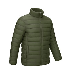 Veste en tissu nylon pour homme, printemps automne, rembourrage complet, légère et douce, col montant, poignets et ourlet extensibles - Product Image 4