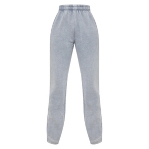 Pantalon de jogging en coton délavé à l'acide de haute qualité pour femme, style urbain, coupe décontractée 450 GSM, fabricant OEM pour femmes - Product Image 5
