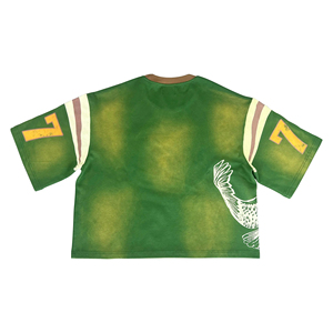 Fabricant de vêtements, t-shirt ample vintage sur mesure, épaules tombantes, coupe carrée, coton 300 GSM, poids lourd, lavé à l'acide, t-shirt court pour homme - Product Image 2