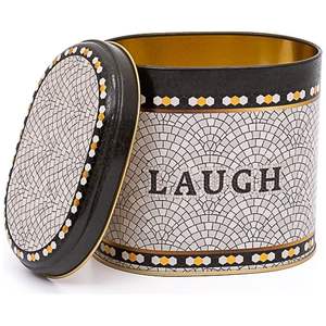 Patrón de mosaico geométrico 1.4L Lata de metal ovalada 140x120x130mm Decoración para el hogar - Product Image 2