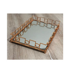 Diseño atractivo Bandeja decorativa para el hogar Bandeja de espejo Hogar Hotel y restaurante Accesorios Proveedores al precio más barato - Product Image 1