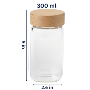 ขวดแก้วใส่เครื่องเทศฝาไม้โอ๊ค ปิดสนิท ป้องกันอากาศเข้า - Product Image 5