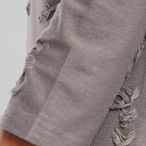 Concevez votre propre logo T-shirt en détresse personnalisé col rond 100% coton surdimensionné Street Wear hommes T-shirts en détresse - Product Image 5