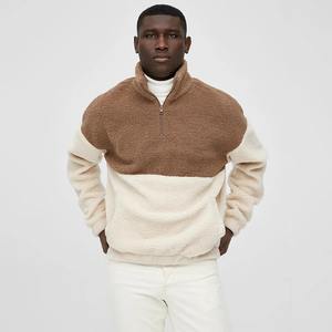 Pull-over chaud d'hiver pour hommes, sweat à capuche en polaire Sherpa épaisse et surdimensionnée, avec logo personnalisé, en laine Sherpa douce et moelleuse tricotée en fourrure - Product Image 6