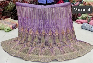 Lujo hecho a mano Jarkan Work 3M Flair Designer Choli Net Dupatta Winter Floor-Length B2B Exportación Mercado al por mayor Fiesta - Product Image 5