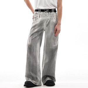 Jeans surdimensionnés pour hommes grande taille tenue décontractée confortable mode pantalon ultime vente en gros production de jeans en vrac - Product Image 2