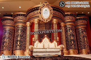 Lugar DE BODA canadiense Recepción Escenario Decoración de boda de ensueño Escenario con puerta Impresionante Recepción DE BODA Escenario nocturno - Product Image 4