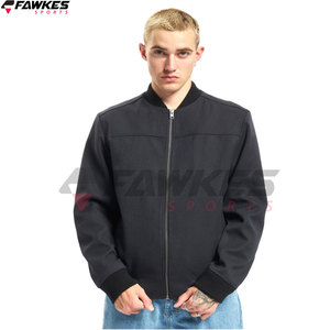 Blouson bombardier personnalisé pour hommes Veste décontractée composée de manches bombardier et de corps en laine Bomber Jacket - Product Image 3