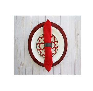 Servilletero de cuero Hojas Servilleteros para boda Fiesta Mesa de vacaciones para una sola pieza al mejor precio - Product Image 1