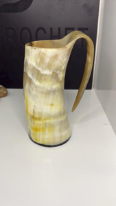 Tasse à Corne à Boire Tankard Tasse à Corne à Vin Daizcrochet Original par l'artisanat du croissant - Product Image 3