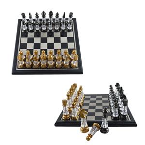 Ajedrez de metal clásico con ajedrez de metal para hombres con base de metal y madera Ajedrez para adultos disponible a los mejores precios - Product Image 3