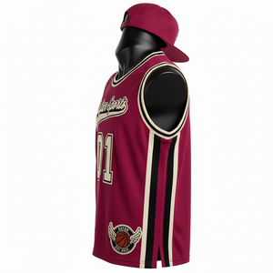 Camiseta de Baloncesto para Hombre, de Alta Calidad, Transpirable, de Malla de Poliéster de 180 GSM, Paneles Laterales en Contraste, Logotipo Bordado Personalizado - Product Image 3