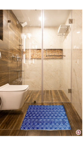 พรมผ้าฝ้ายอินเดียแบบทันสมัยทำด้วยมือชุดพรมพื้นที่ผ้าแจ็คการ์ดลายเรขาคณิตชุดพรมผ้าทอสำหรับห้องครัว - Product Image 5