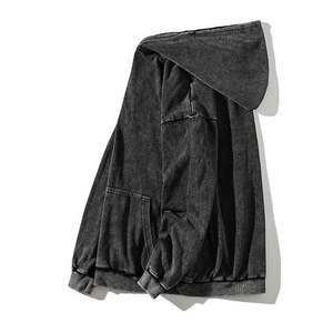 ผ้าฝ้าย100% ขนาดใหญ่กว่าปกติสไตล์วินเทจผ้าเทอร์รี่ฝรั่งเศสสำหรับบุรุษฤดูหนาวเป็นมิตรกับสิ่งแวดล้อมแสงแดดจางหายไป500 GSM ล้างกรดเปล่ากำหนดเอง2025 - Product Image 3