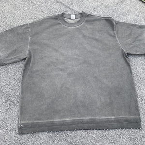 Nouveau Meilleure Fabrication T-shirt Personnalisé Tissu en Coton Double Couche Long Lavage à l'Acide T-shirt à Double Manches Top Vente - Product Image 3