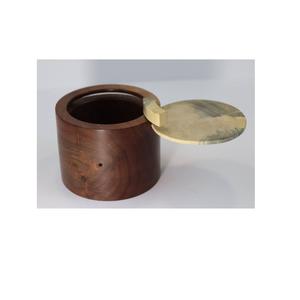 Élégant ensemble de récipients à sel et à sucre en bois naturel fabriqué à la main avec cuillère pour mariages-prix de gros indien - Product Image 2