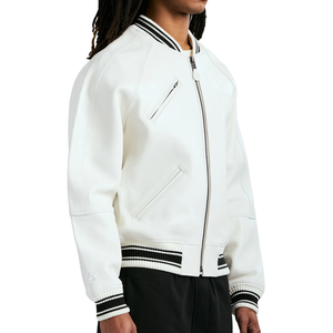 Custom Sheep <b>Skin</b> Biker Jacket Zipper Style High Quality Nylon Windproof Motorcycle Fashion Outerwear OEM ODM Private Label - Product Image 4