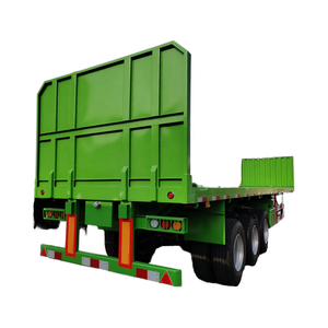 Semirremolque de Plataforma Plana de 3 Ejes y 40 Pies, 60 Toneladas, Chasis de Plataforma, Remolque para Plantas, Remolque de Cama Plana, Lowboy - Product Image 1