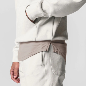Sweat à capuche en molleton surdimensionné de haute qualité avec impression bouffante de poids lourd sweats à capuche décontractés en coton éponge française pour hommes - Product Image 3