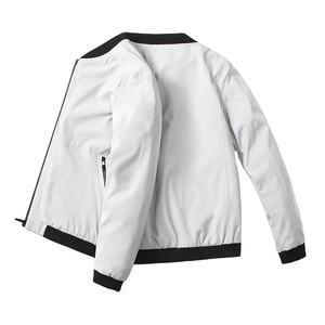 เสื้อแจ็กเก็ตบอมเบอร์แบบรูดซิปด้านหน้าสำหรับผู้ชายเสื้อแจ็กเก็ตแบบมีซิปด้านหน้าปรับแต่งได้ - Product Image 4