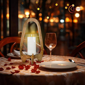 New Arrival Handmade Wooden Lantern Hanging Home Decor Wedding Decor Unique <b>Candle</b> Jar Top Selling Lantern of Wood Supplies - Product Image 5