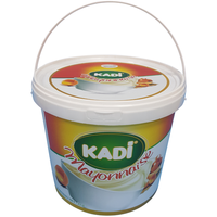 3 litres PP IML seau avec poignée Logo personnalisé couleur conteneur de peinture de yaourt emballage rond écologique origine tr-dyk3000