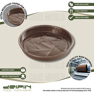 Plat de cuisson rond jetable écologique à revêtement multicouche, résistant au four et antiadhésif, pour la préparation de tartes et de gâteaux - Product Image 5