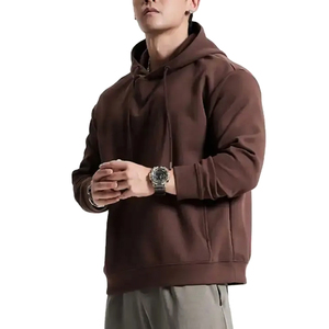 Sweat à capuche d'hiver respirant en molleton de qualité supérieure, coupe classique, en coton/fibre de bambou/polyester, style streetwear pour homme - Product Image 4