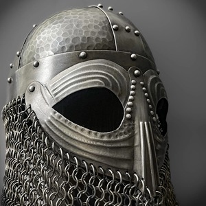 Vendel หมวกกันน็อกไวกิ้ง, กับโซ่ aventail และปรับได้ซับหนังเข้าโดยขอบมีด - Product Image 3