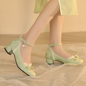 Sandales à talons hauts pour femmes de haute qualité, en cuir véritable, polyvalentes, confortables et décontractées - Product Image 1