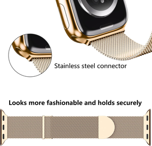 Coolyep-Mini boucle milanaise de luxe en acier inoxydable à double section et queue ronde pour bracelet <span class=keywords><strong>Apple</strong></span> <span class=keywords><strong>Watch</strong></span> - Product Image 2