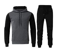 Ensemble de survêtements en polaire à manches longues 100% coton pour hommes automne Jogging Gym survêtement à fermeture éclair exercice décontracté hiver respirant - Product Image 3