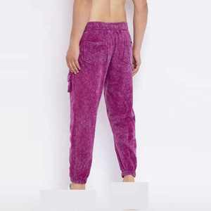 High Quality Custom Logo Elastic Waist Casual Canvas Lightweight Oversized <b>Light</b> Wash 100% Cotton Jogger <b>Trousers</b> for Men - Product Image 2