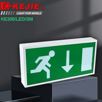 Boîte de signalisation de sortie d'urgence à LED Vente en gros Panneau de sortie d'urgence arabe rechargeable Feuille de fer Boîte de signalisation de sortie d'urgence à LED pour couloir