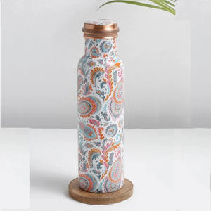Modern Printed Pure Copper Water <b>Bottle</b> Yoga Water <b>Bottle</b> Ayurveda Copper Vessel Leak Proof Copper Water <b>Bottle</b> - Product Image 4