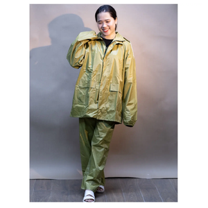 เสื้อกันฝนสำหรับผู้ใหญ่เสื้อแจ็กเก็ตและกางเกง190T ผ้าไนล่อนพีวีซีสำหรับเพศทั่วไป - Product Image 5