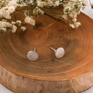 925 Sterling <b>Silver</b> <b>Stud</b> Earring Plain Gold-Plated Fashionable Wedding or Anniversary Party Gift for Women - Product Image 4