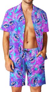 Ensemble chemise hawaïenne pour homme en coton et rayonne, manches courtes, deux pièces, pour les vacances d'été, vente en gros, pas cher, personnalisable - Product Image 5