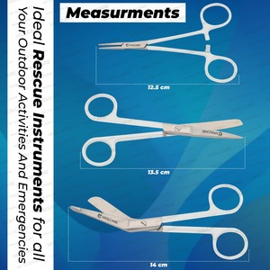 Set de ciseaux d'allaitement 3 pièces avec pince hémostatique, ensemble de ciseaux d'allaitement et de pinces de qualité supérieure Ciseaux chirurgicaux Lister par Vaslcare - Product Image 6