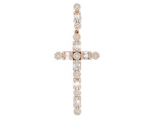 Customize 925 Sterling Silver With VVS Clarity Moissanite Round Baguette Diamonds Hip Hop Style <b>Cross</b> <b>Pendant</b> Jewelry <b>Mens</b> Gift - Product Image 5