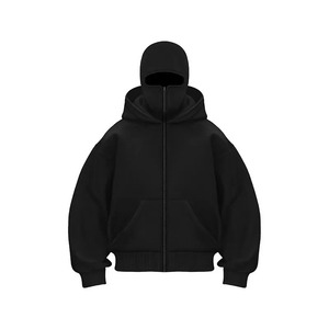 Moda Europea americana Moto Biker estilo Sudadera con capucha insignia diseño frontal hombres mujeres forrado Anti-retráctil longitud corta - Product Image 4