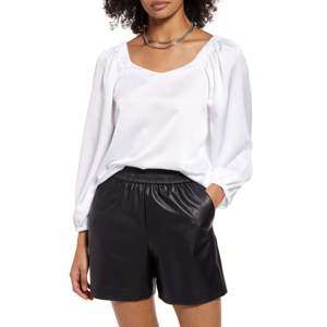 Camicetta Casual da Donna Bianca Taglia XL, Motivo a Righe e Tinta Unita, Stile Vintage in Tessuto Popeline e Chiffon per Primavera e Autunno - Product Image 4