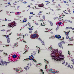 Tela de Alta Calidad Importada con Cuentas Hechas a Mano con Cuentas Pesadas, Característica Única para Vestidos de Noche Elegantes - Product Image 1