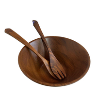 Ensemble de saladiers en bois d'acacia de qualité supérieure, design moderne, pour servir des fruits, vaisselle de cuisine, articles de table, en solde