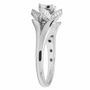 Anillo de Plata de Ley S925 con Baño de Rodio y Moissanita de Lujo para Bodas y Fiestas para Mujer - Product Image 4